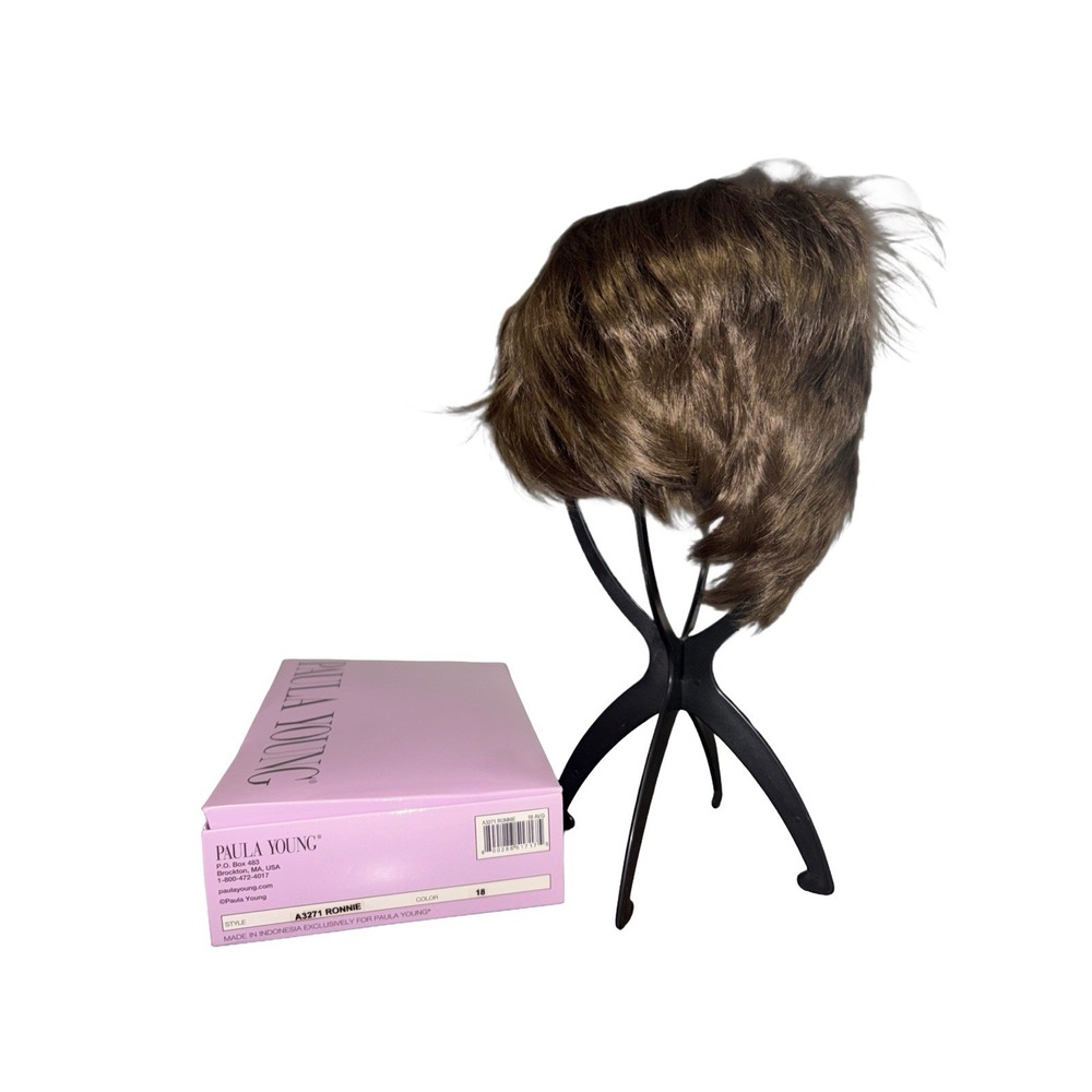 Paula Young‎ Women's A3271 Ronnie 18A Light Ash Brown Straight Layered Short Wig